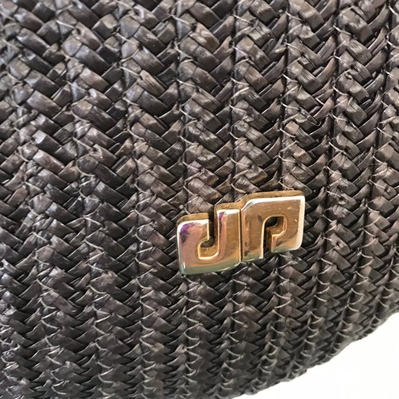 Pier Giorgio Black Rattan Woven Handbag - Picture 4 of 11